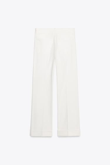 ZW COLLECTION LOW-RISE FLARE JEANS - White by Zara - Image 2
