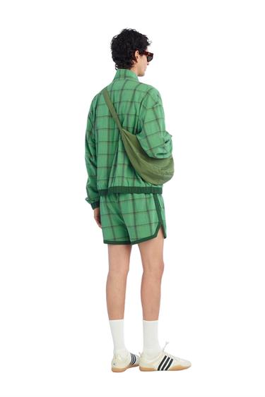 RELAXED FIT CHECK JACKET - Green by Zara - Image 1