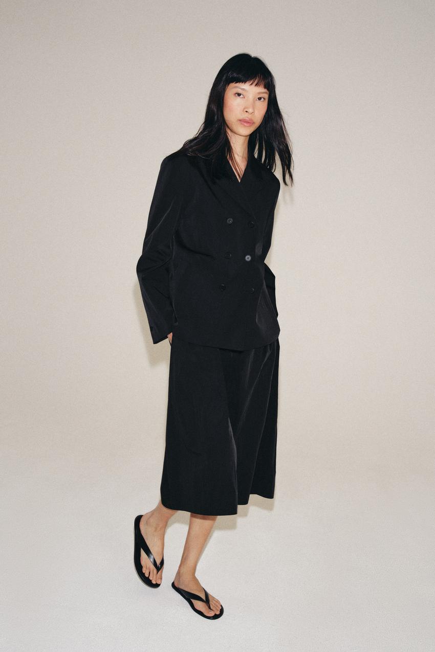 ZW COLLECTION ダブルブレストブレザー - ブラック | ZARA Japan / 日本