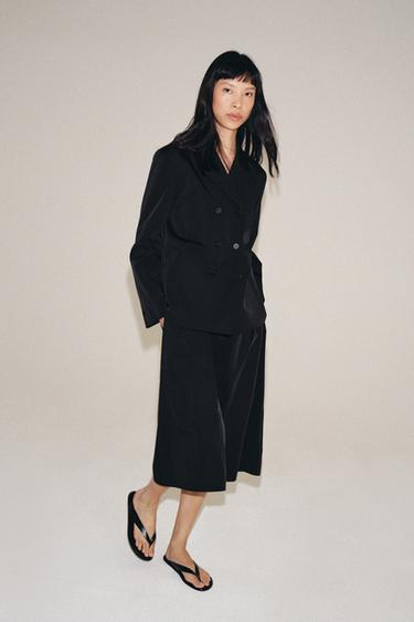ZW COLLECTION DOUBLE-BREASTED BLAZER - Black by Zara - Image 0