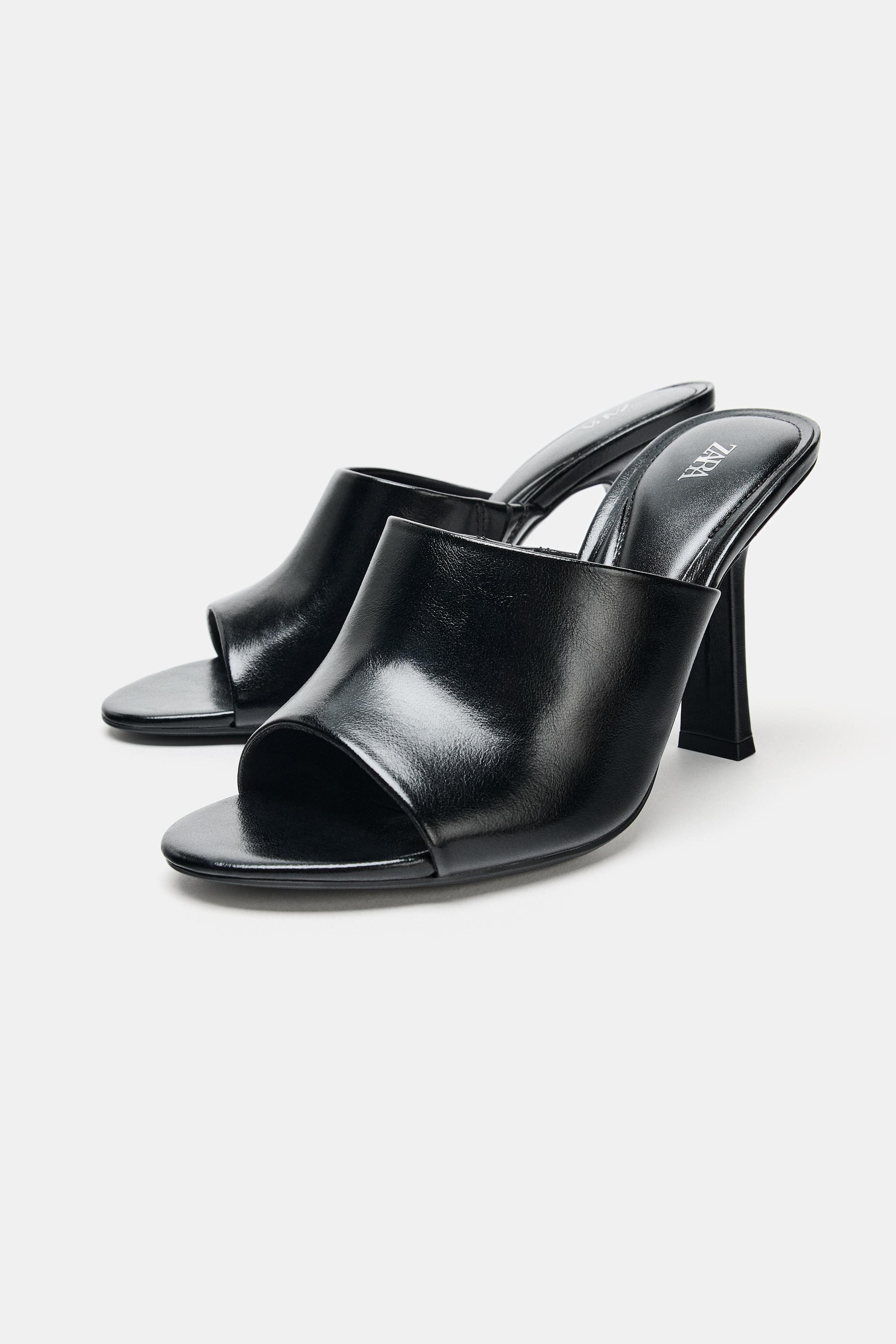 SLIM HEEL MULES - Black | ZARA United States
