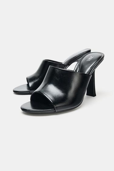 STILETTO HEELED MULES - Black by Zara - Image 1