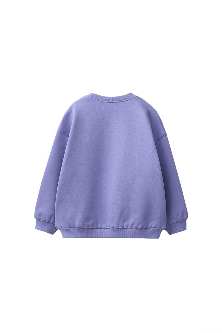 Sudadera de felpa con bordado de margarita 2