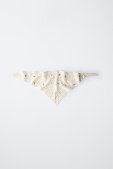 FOULARD CROCHET FLEURS BRODÉES - Sable de Zara - Image 2