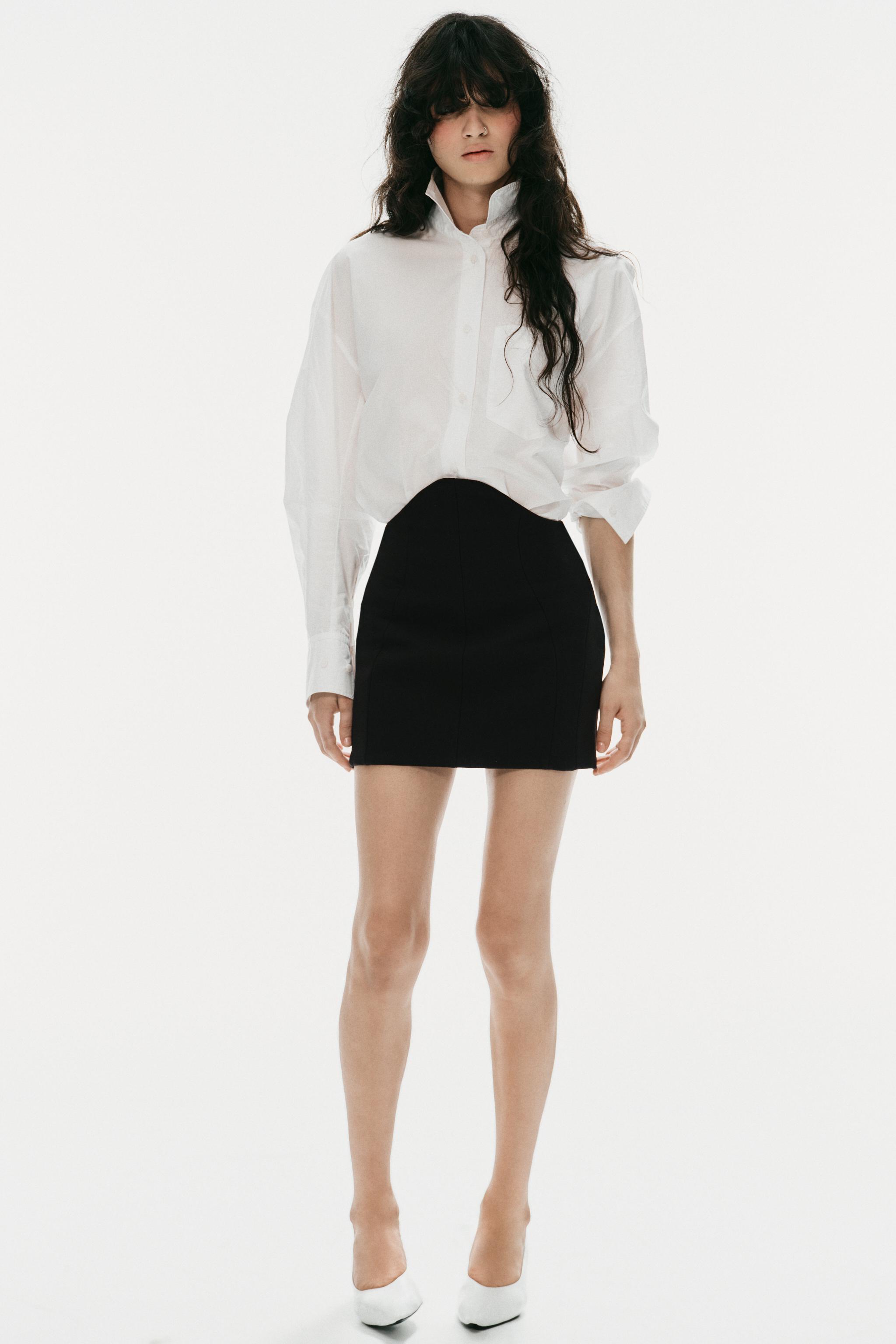 Женские юбки Zara CORSET-STYLE MINI SKIRT — фото 6