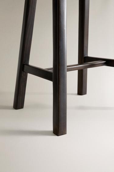 PINE WOOD STOOL - Black by Zara - Image 3