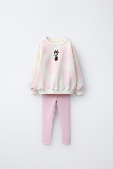 MINNIE MOUSE © DISNEY SWEATSHIRT AND LEGGINGS SET - Pastel pink by Zara