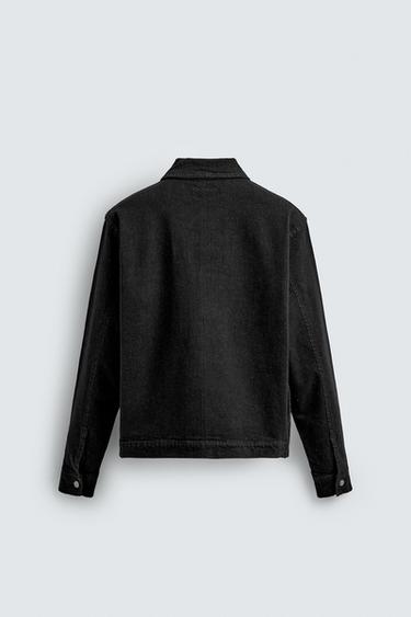 DENIM ZIP-UP OVERSHIRT - Black by Zara - Image 7