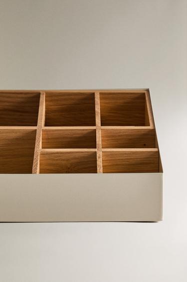 WOOD AND METAL ORGANISER BOX - White by Zara - Image 3