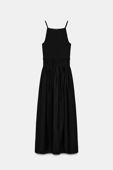 CONTRASTING STRAPPY DRESS - Black by Zara - Image 6