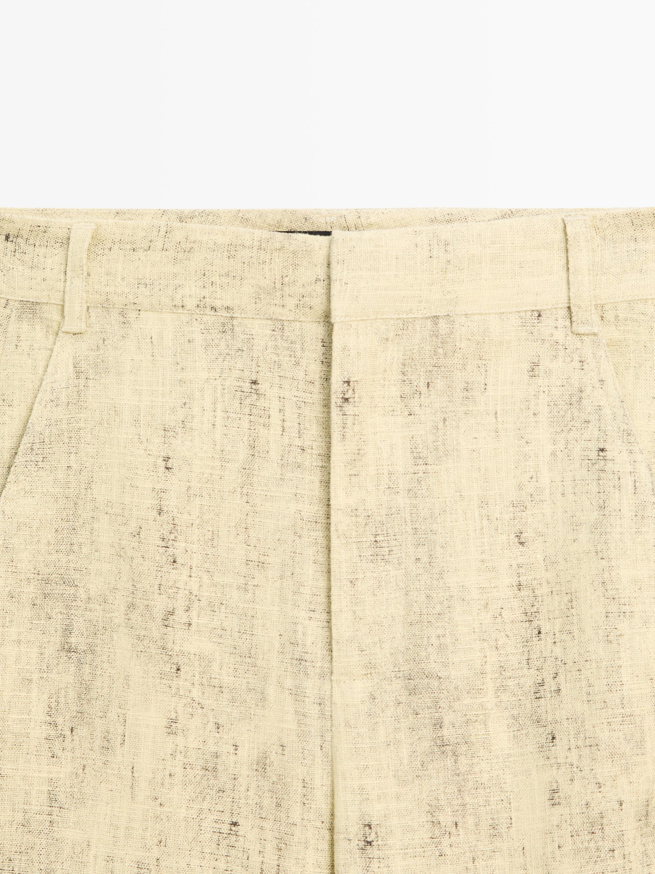 Ramie blend trousers