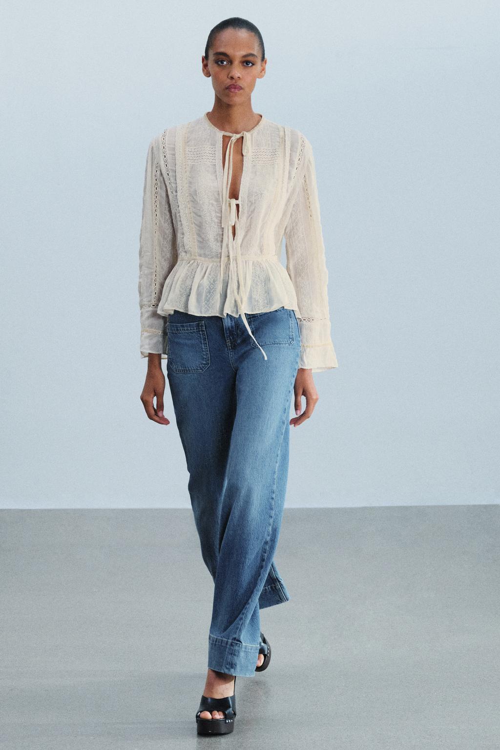 Zara Romantik bağlı köynək ZW COLLECTION