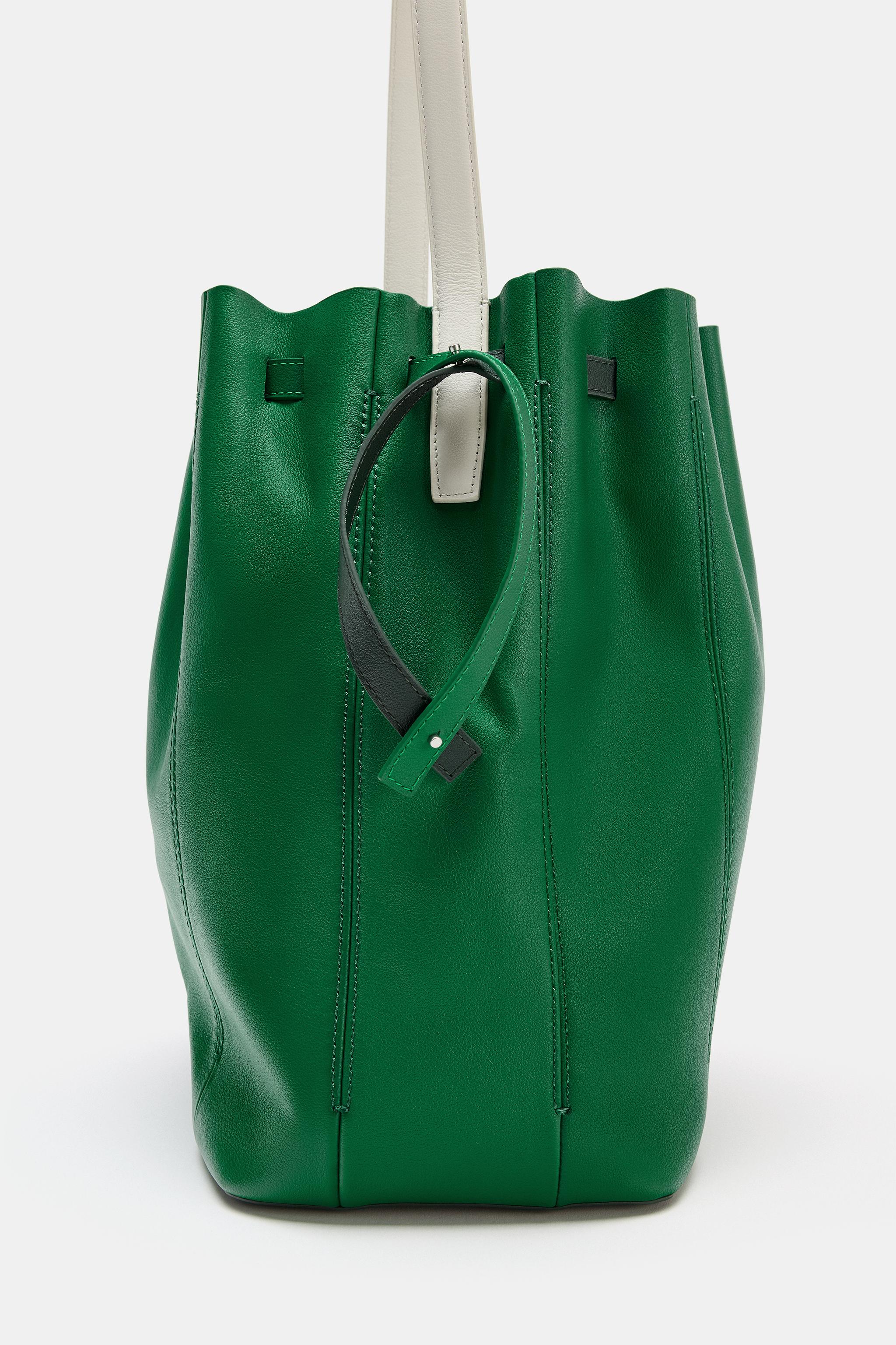 Женские сумки Zara LARGE COLORBLOCK LEATHER — фото 5