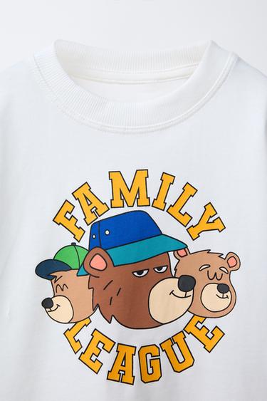 T-SHIRT MIT TIER-PRINT - Cremefarben von Zara