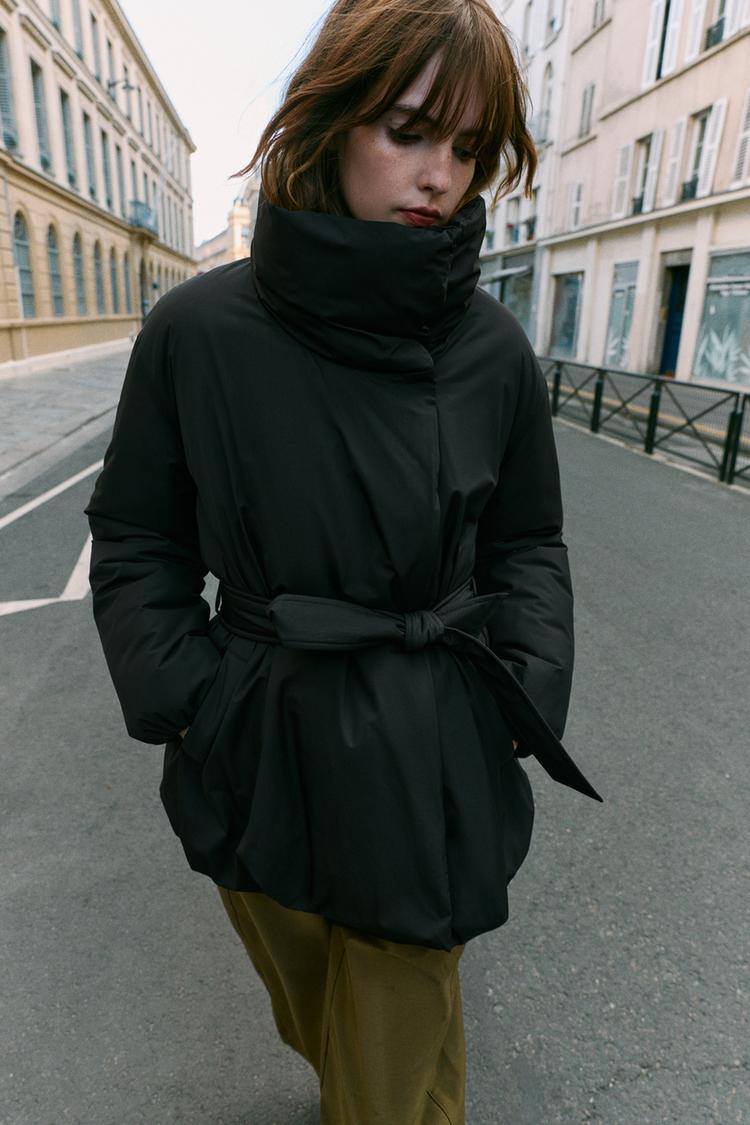 Anorak acolchado cinturon