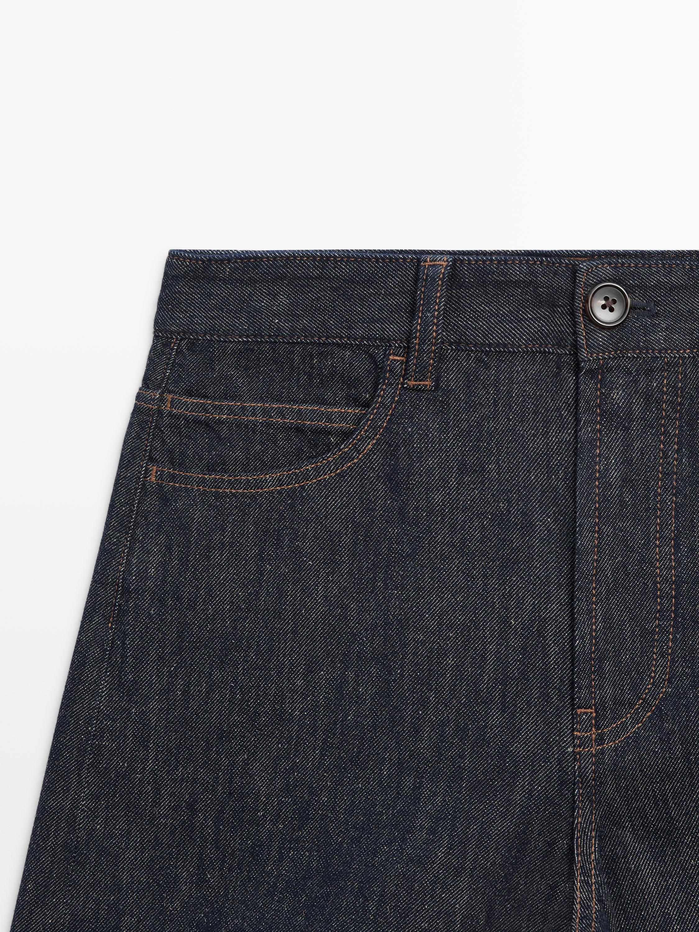 Bermuda en denim taille moyenne total look