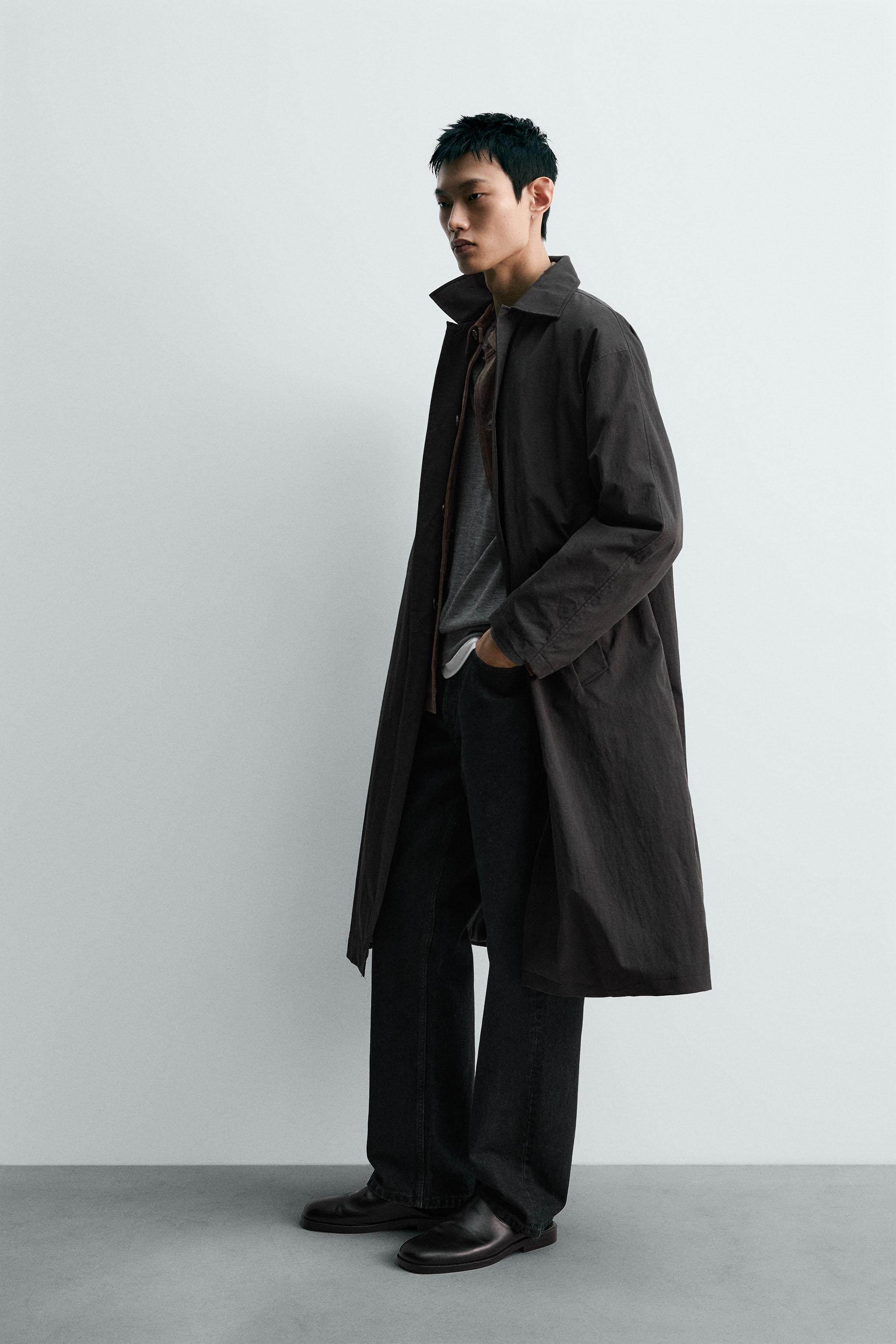 ZARA トレンチコート ブラック テクニカルキルティングトレンチコート - ブラック | ZARA Japan