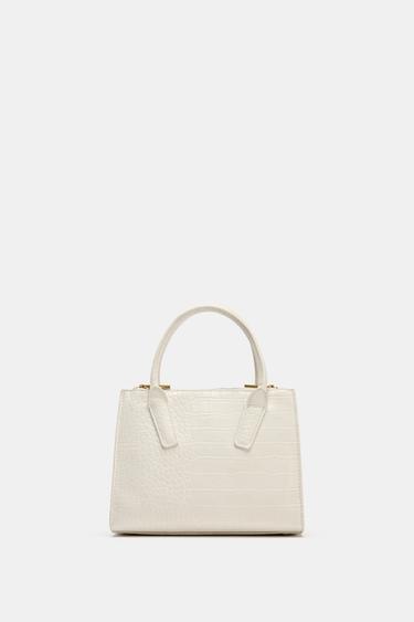 MINI EMBOSSED CITY BAG - white by Zara