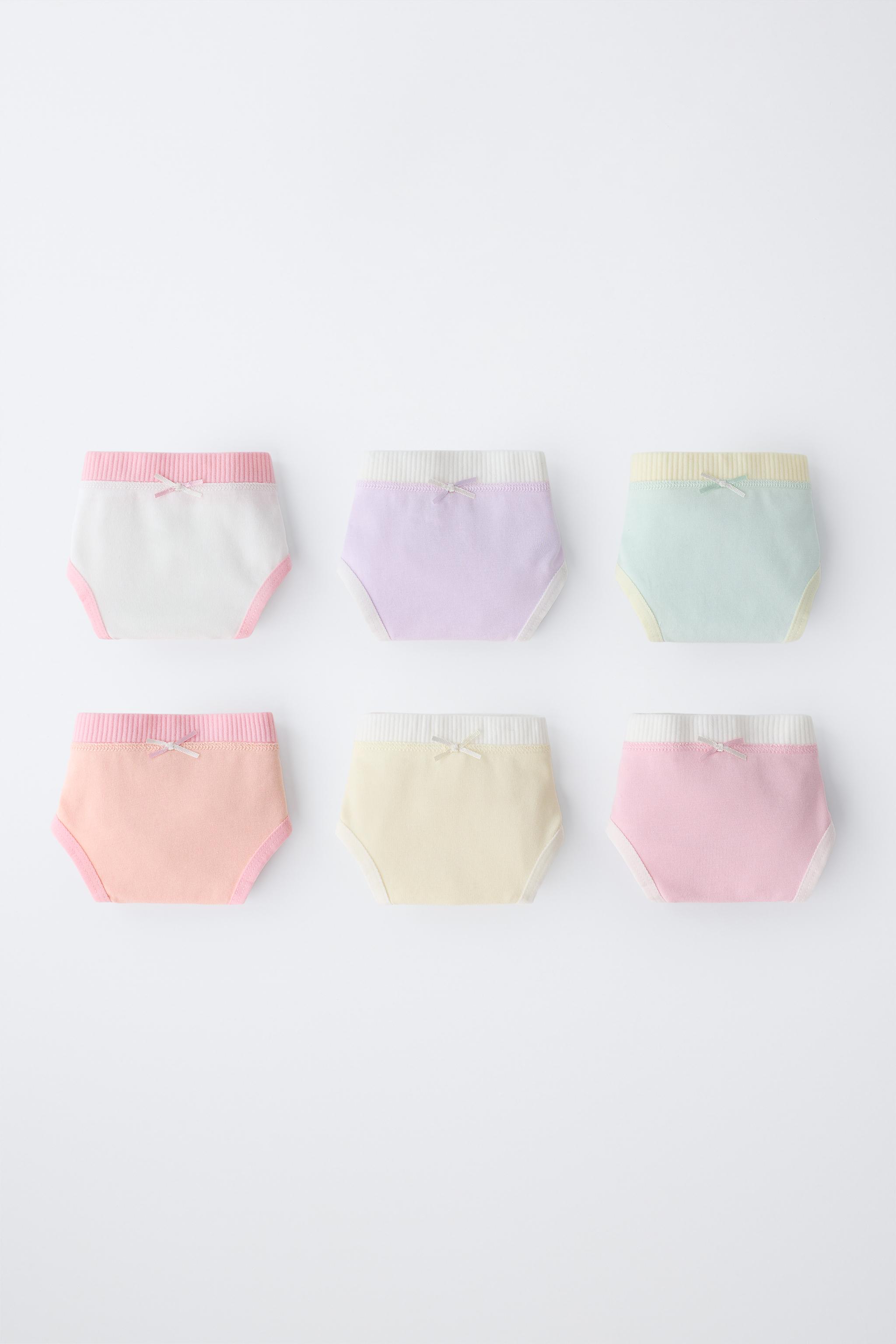 1 1/2-6 ANS / LOT DE SIX CULOTTES CONTRASTÉES