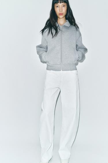 Zara SCUBA BOMBER JACKET - Gray marl - Image 0