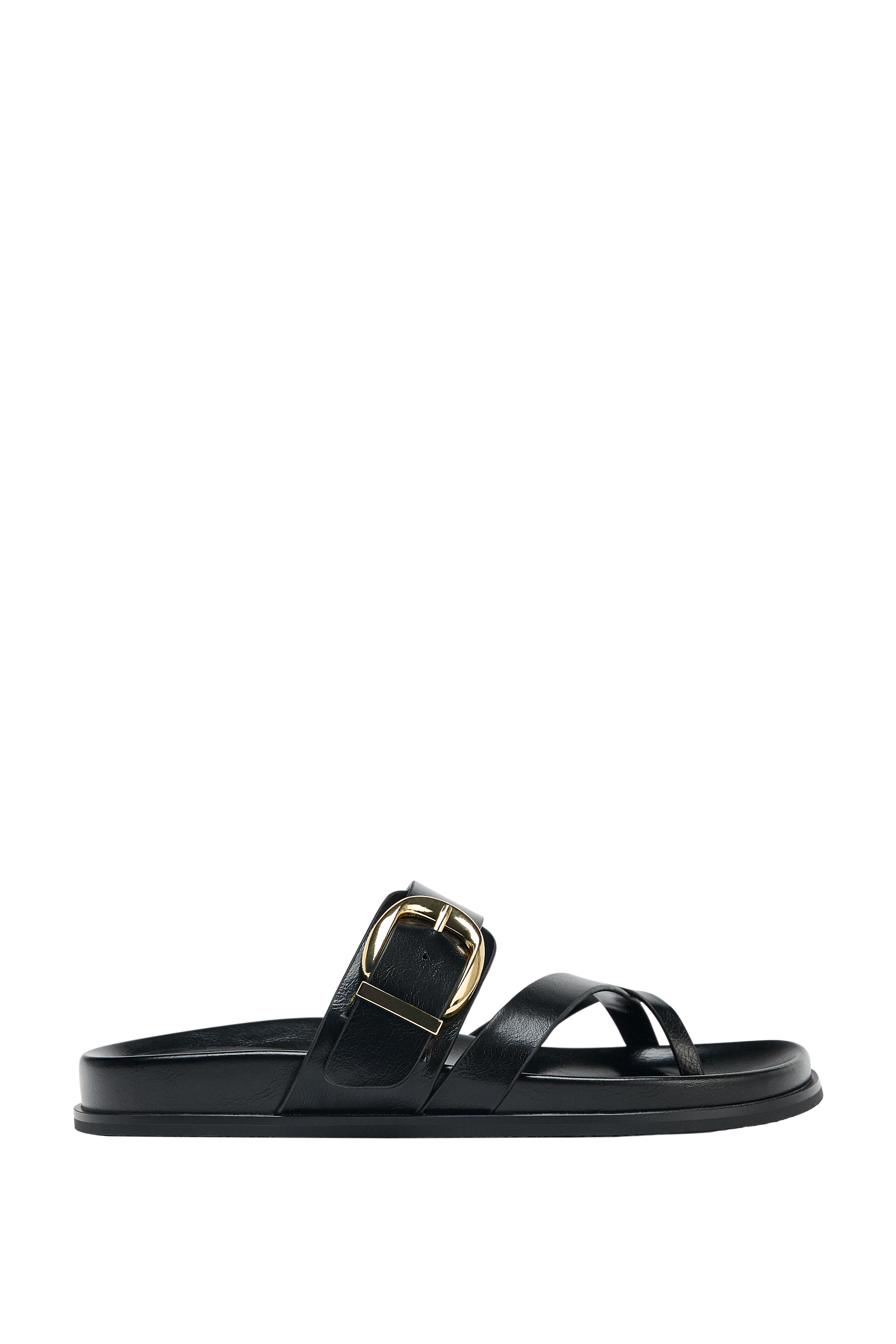 メタリックバックルサンダル - ブラック | ZARA Japan / 日本 メタリックバックルサンダル - ブラック | ZARA Japan / 日本
