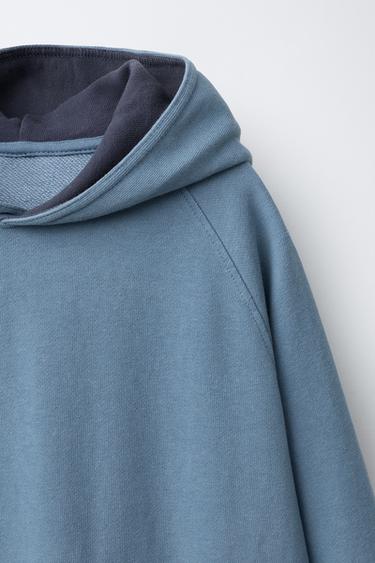 HOODIE WITH POCKET - Blue by Zara - Image 2