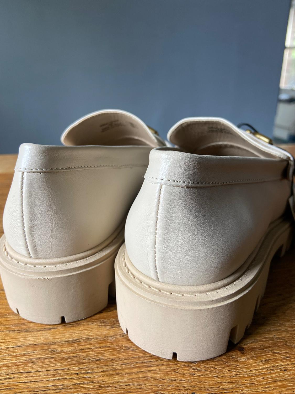 LEATHER TRACK SOLE LOAFERS WITH BUCKLE - Image 3