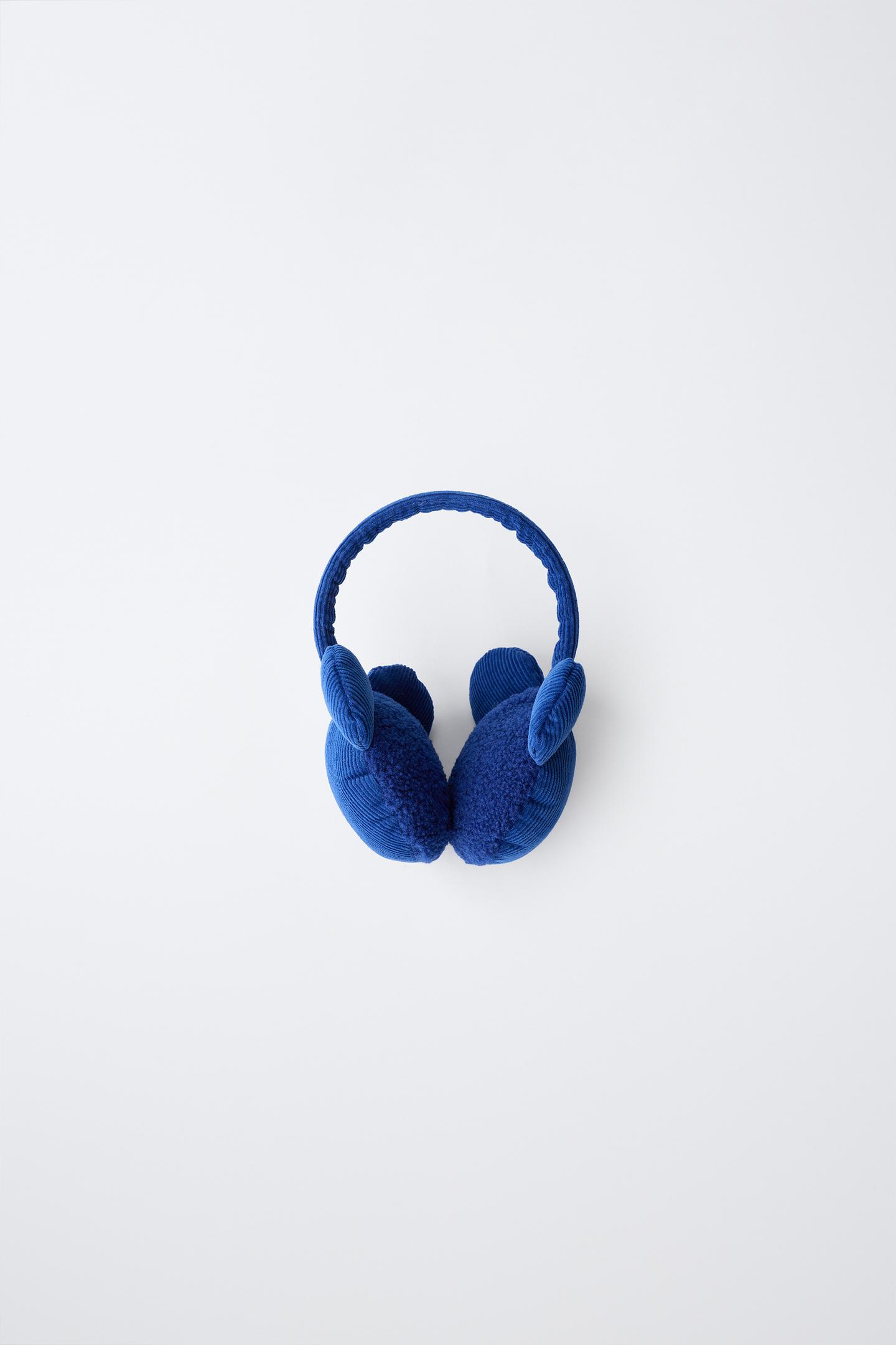 Детские головные уборы Zara Mickey Mouse © Disney Corduroy Earmuffs, цвет: Синий — фото 2