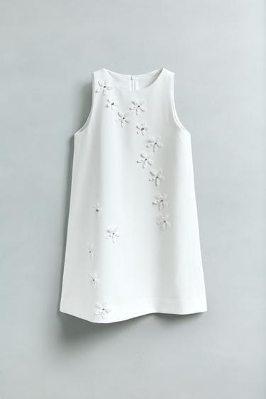 Zara 花卉印花洋裝 - 白色