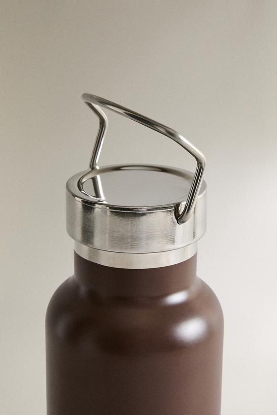 STAINLESS STEEL BOTTLE - Dark brown by Zara - Image 3