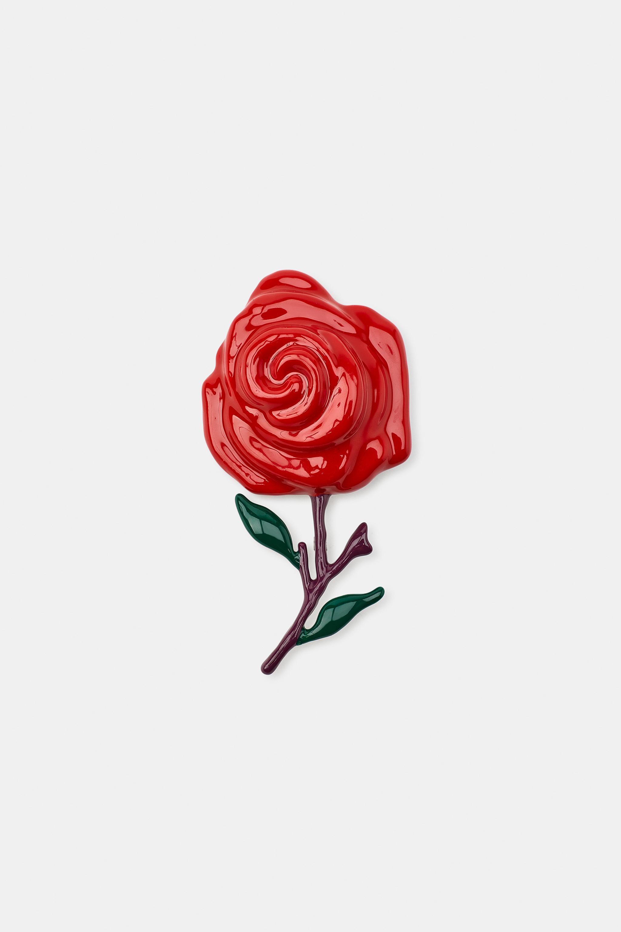 Zara RESIN FLOWER BROOCH — фото 2