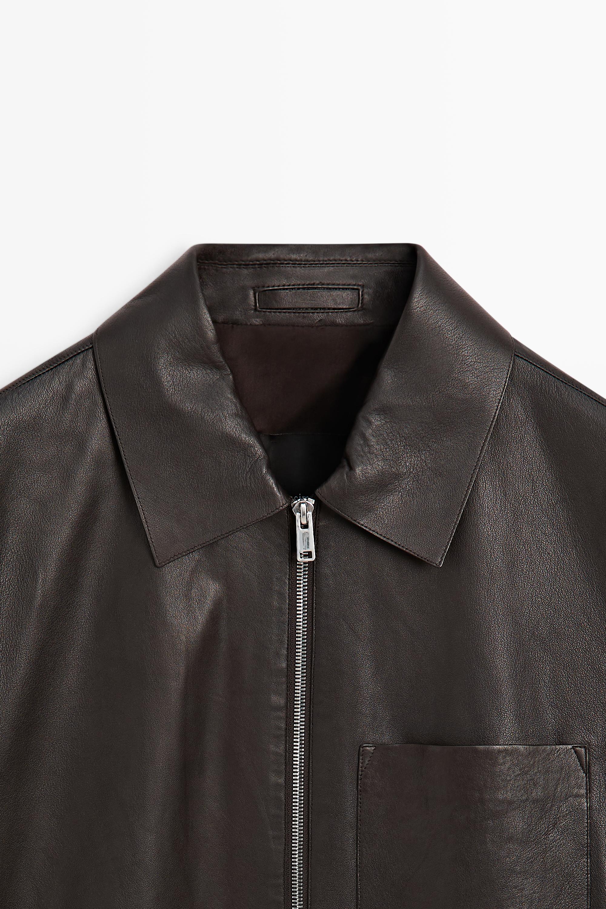 Nappa leather jacket with pocket