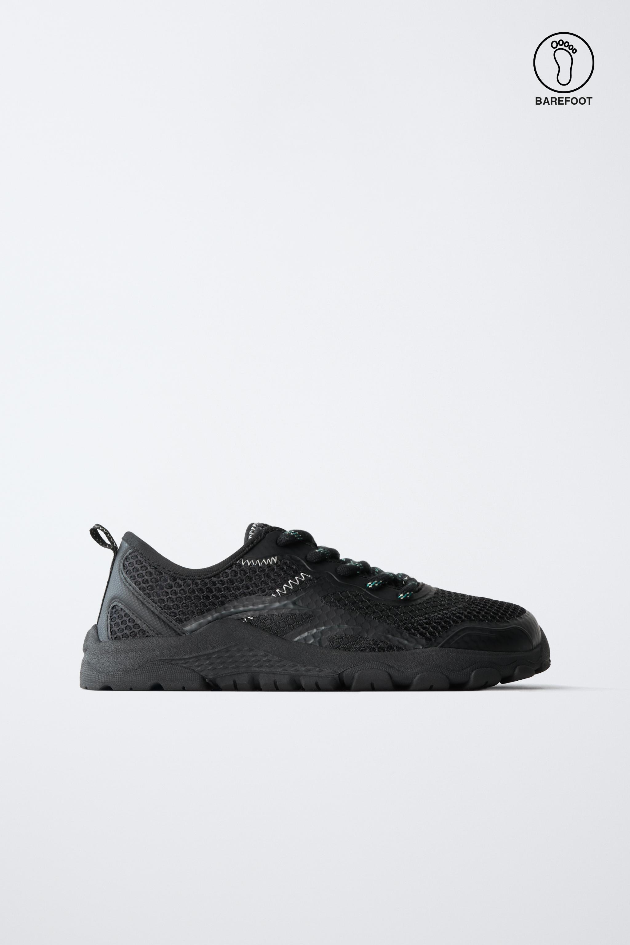 BAREFOOT MESH SNEAKERS — Black