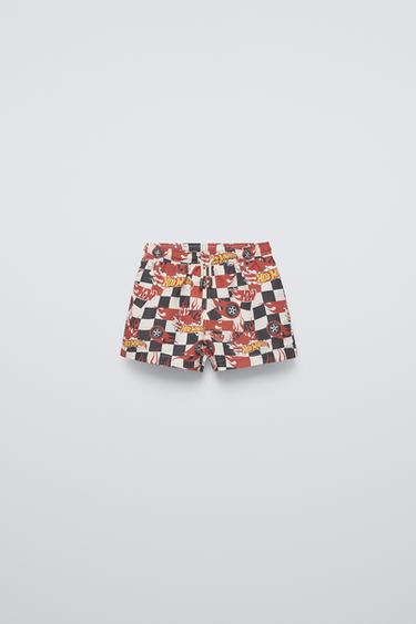 1-6 ANOS/BERMUDA DE BANHO HOT WHEELS™ MATTEL - Marrom da Zara