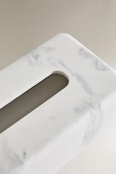 MARBLE-EFFECT TISSUE BOX - Grey by Zara - Image 3