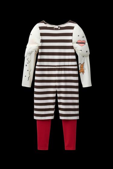 Zara STRONGMAN JUMPSUIT COSTUME - Red