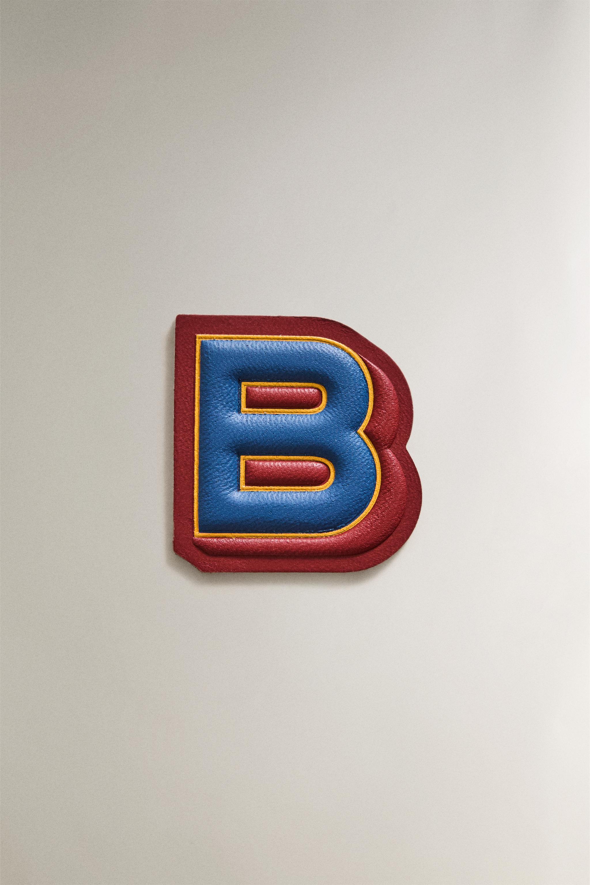 LEATHER LETTER B PATCH
