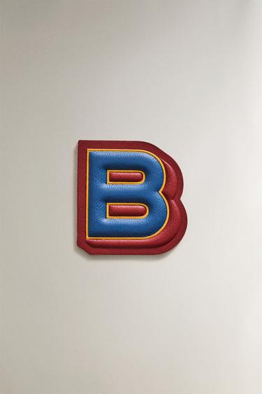 Zara LEATHER LETTER B PATCH - Multicolored - Image 0