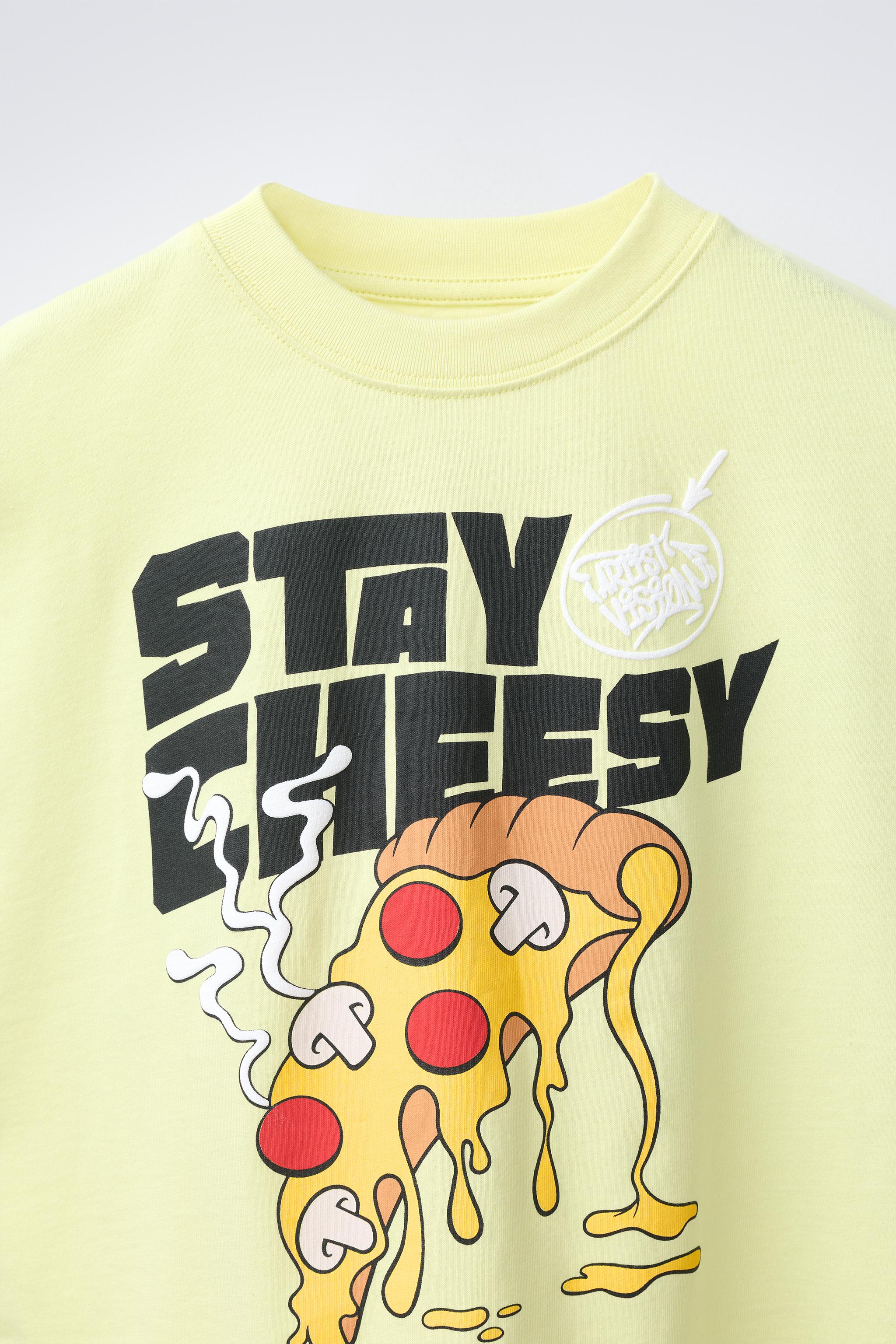 Детские футболки Zara PIZZA PRINT T-SHIRT — фото 3