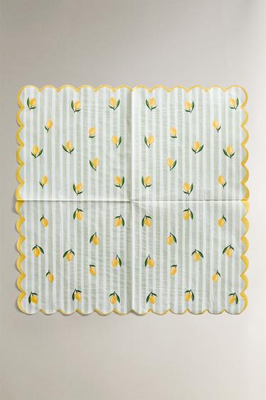 LOT SERVIETTES DE TABLE PAPIER CITRONS (LOT DE 20) - Jaune de Zara - Image 1
