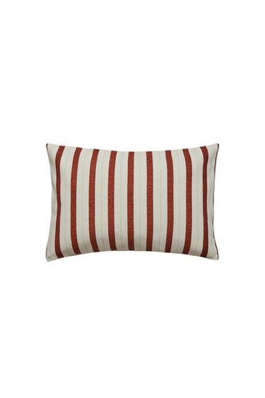 STRIPED CUSHION COVER - Red by Zara