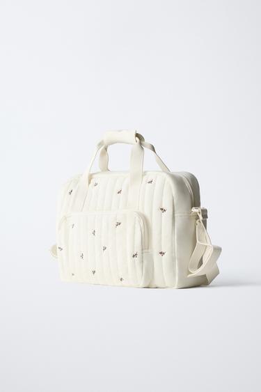 SAC DE MATERNITÉ IMPRIMÉ FLEURI - Blanc écru de Zara - Image 1