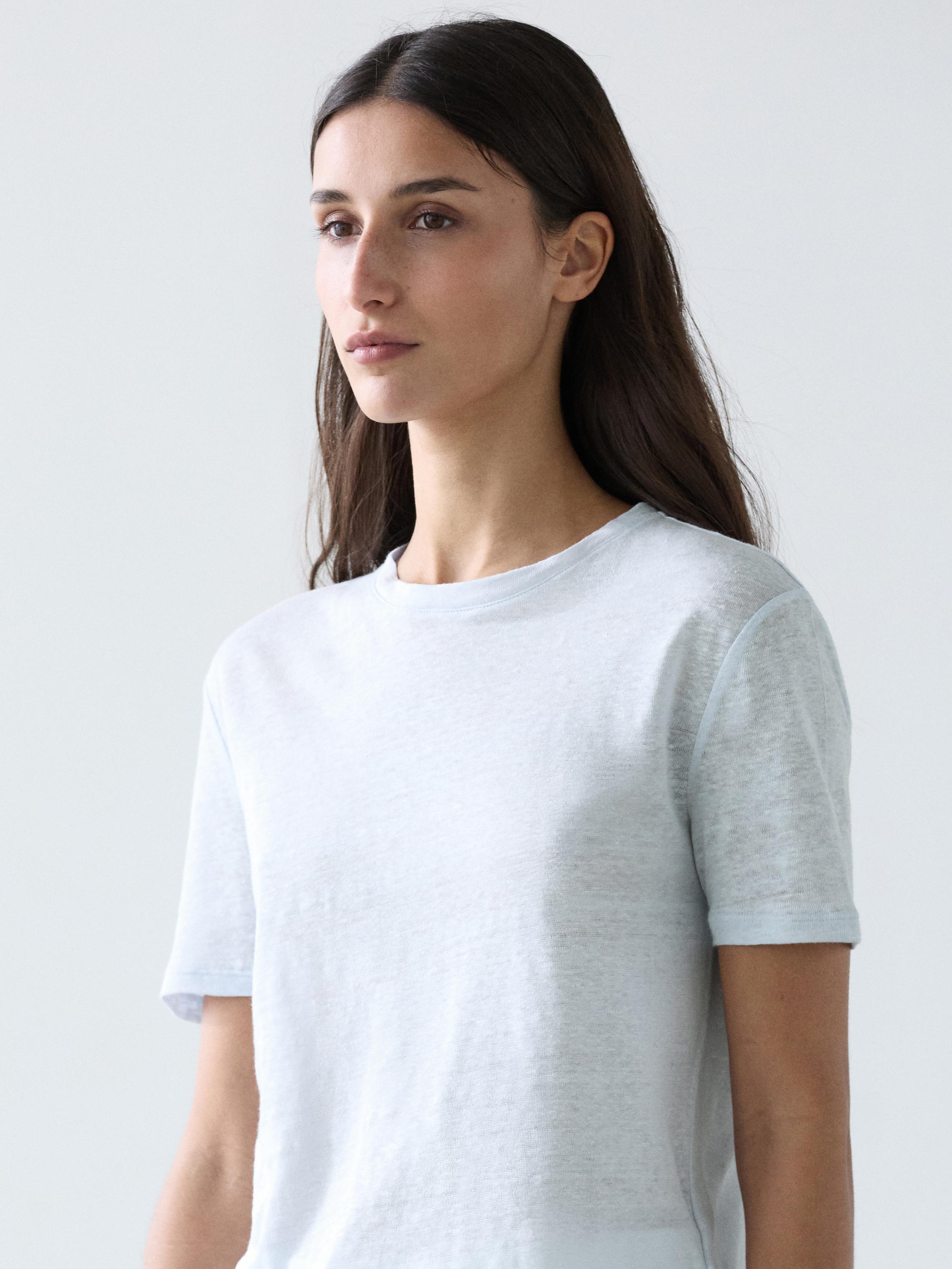 100% linen short sleeve T-shirt
