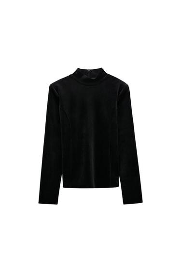 FAUX SUEDE SWEATER