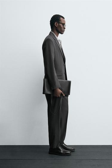 BLAZER DE COSTUME À CARREAUX - Gris anthracite de Zara - Image 3