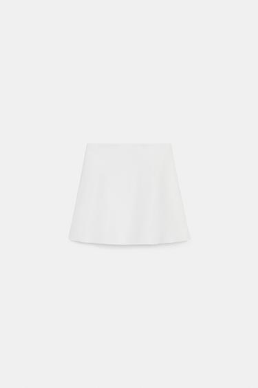 JUPE MINI EN MAILLE - Blanc de Zara - Image 6