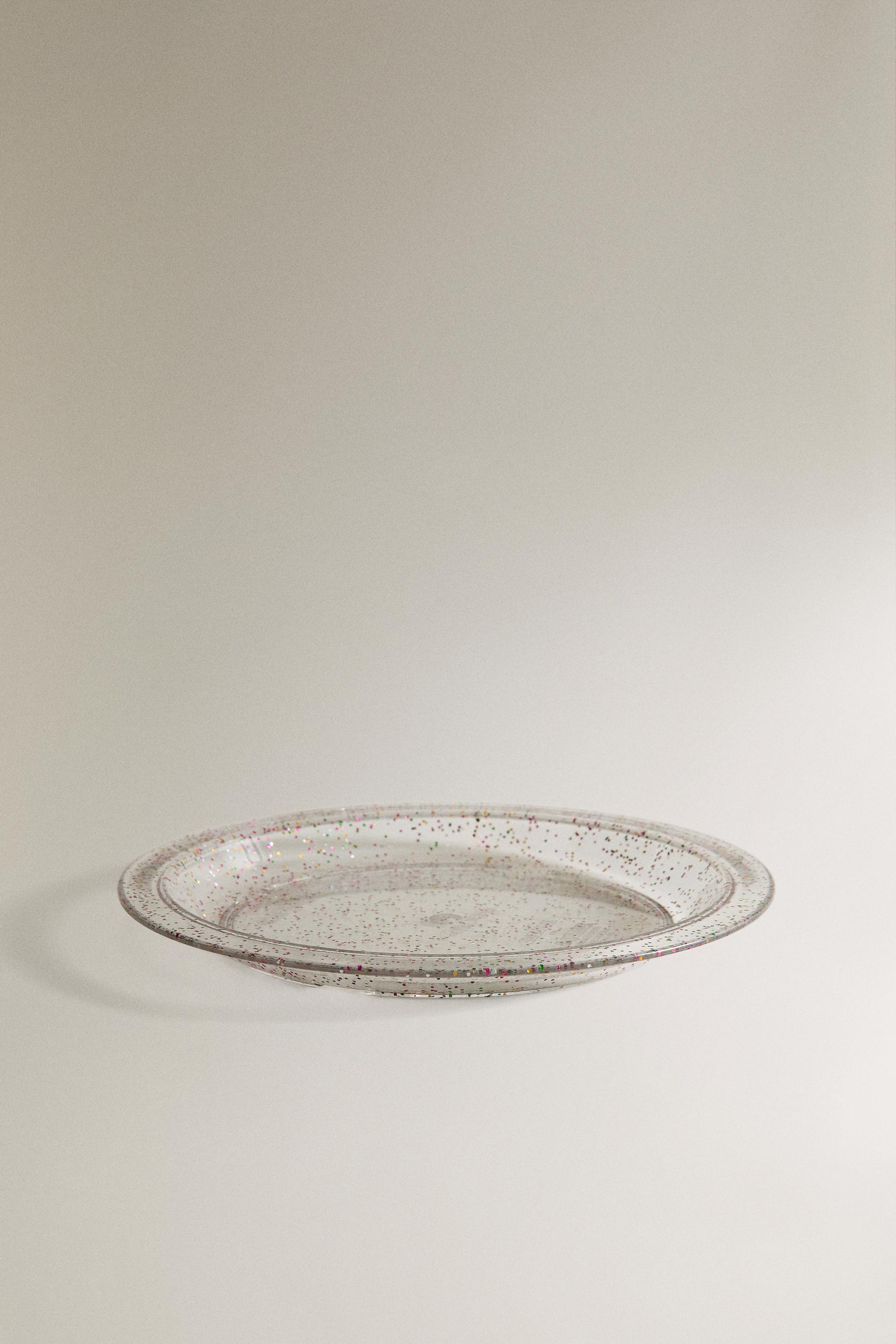KIDS’ GLITTER TRITAN™ PLATE — Transparent (alternate view)