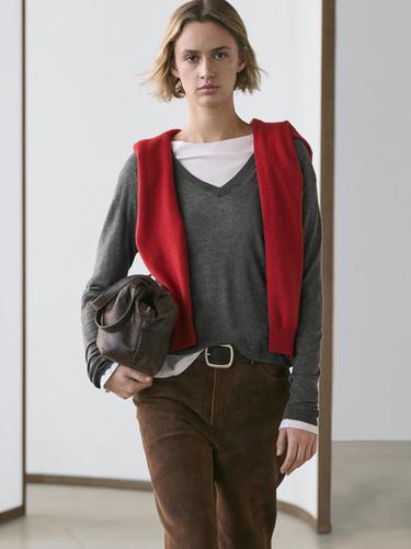 Zara Silk and wool blend knit sweater - Mid-gray