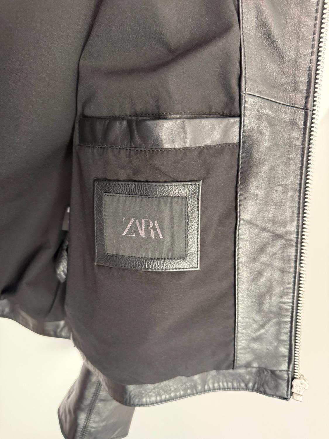 LEATHER BOXY FIT JACKET - Image 3