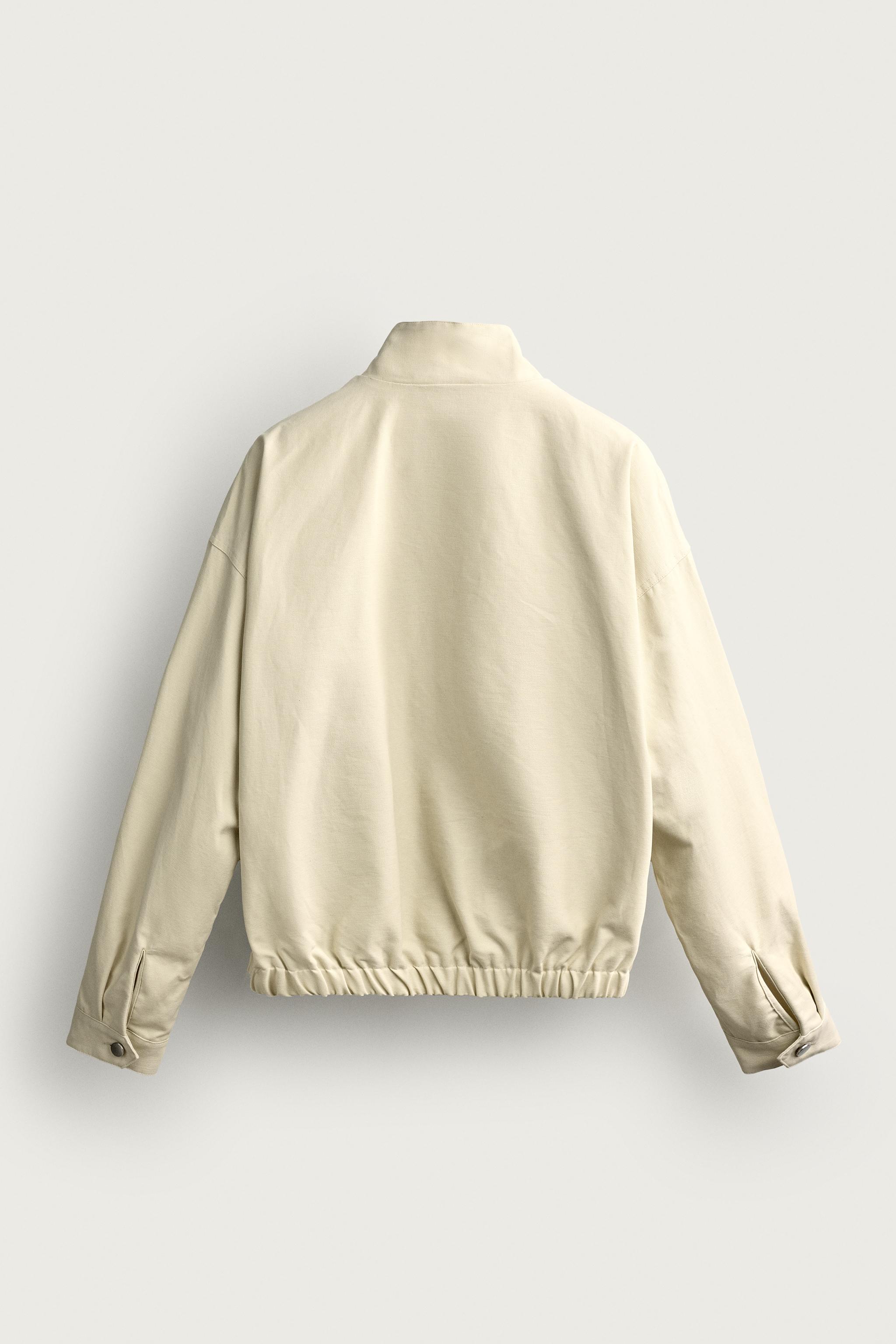 RELAXED FIT JACKET WITH KNOT FROG FASTENINGS — Ecru